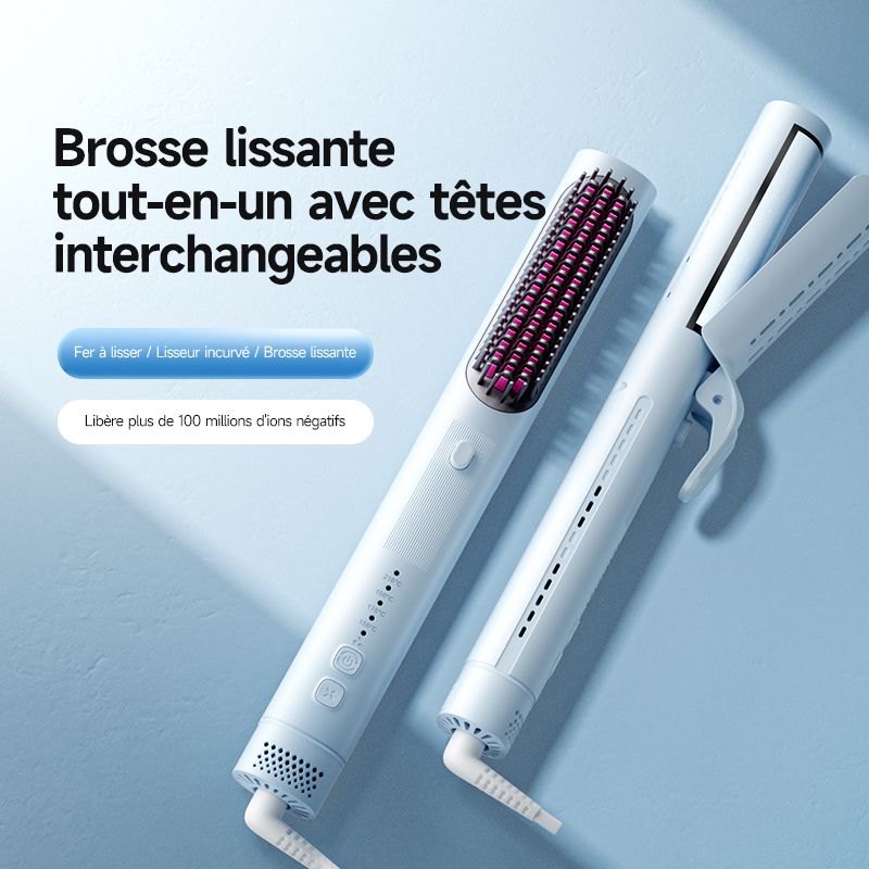 Boucleur de voyage 3-en-1 compact, fer & lisseur