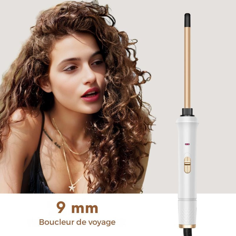 Boucleur de voyage 9mm, fer à friser compact