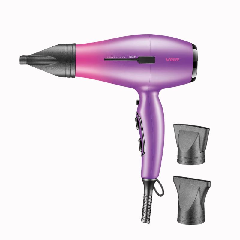 Sèche-cheveux professionnel 2400W - Séchage rapide