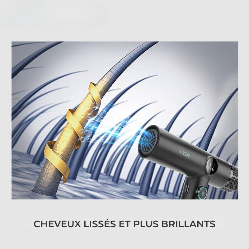 Sèche-cheveux professionnel ionique 110000 tr/min