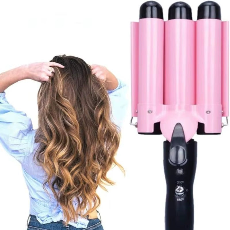 Boucleur 3 Têtes Rose – Effet Vague Nature