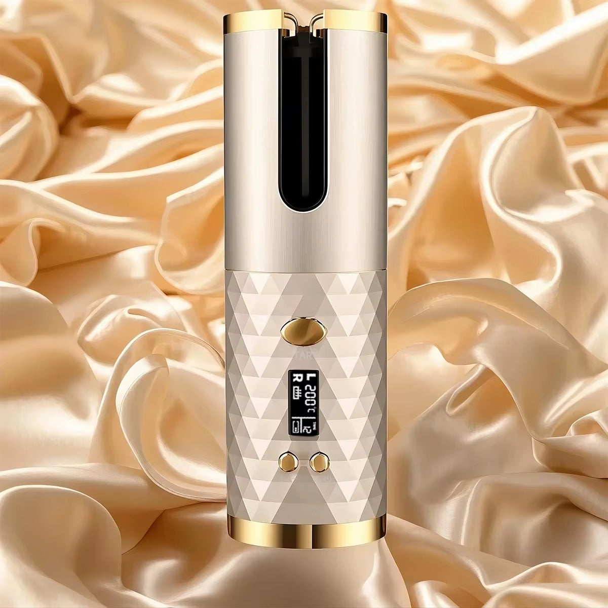 Boucleur Sans Fil – Ondulations Parfaites en Quelques Minutes sur fond doré Image