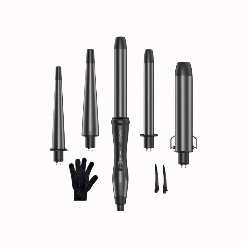 Fer à Boucler Noir – Chaleur Maîtrisée sur fond blanc