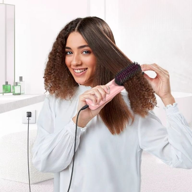 Lisseur Sans Fil Rose – Mobilité et Chaleur