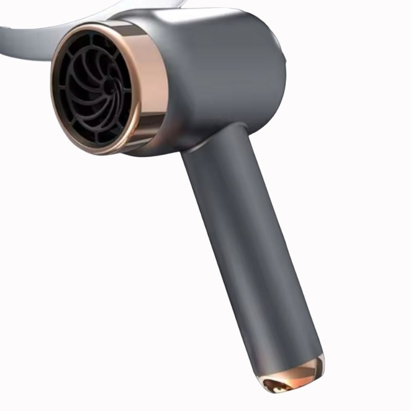 Sèche-Cheveux de Voyage – Praticité et Liberté sur fond blanc